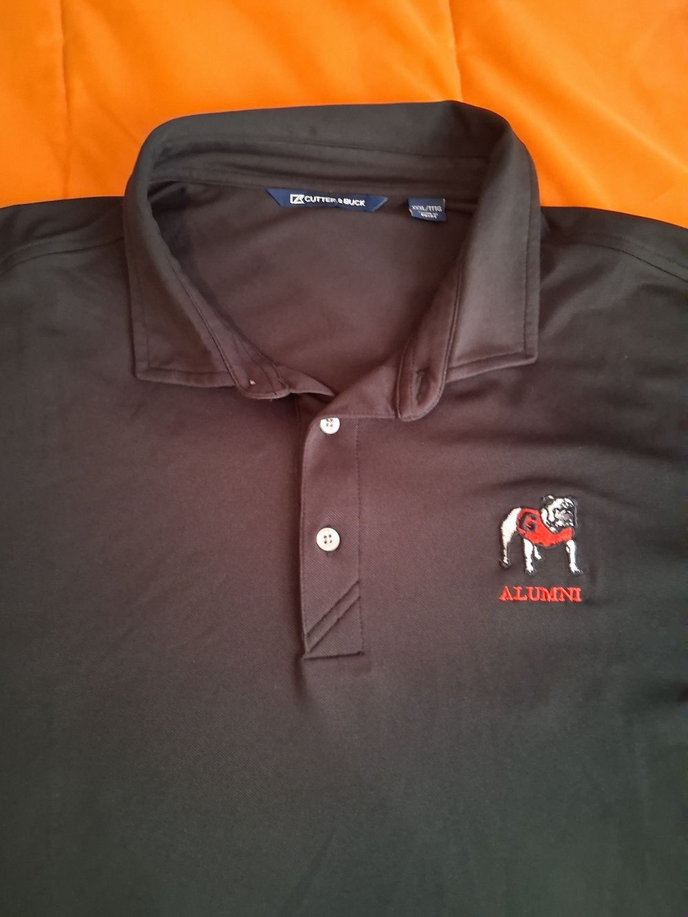 University Of Georgia Alumni Cutter & Buck DryTec Big & Tall 3XL Black Polo - Picture 4 of 5